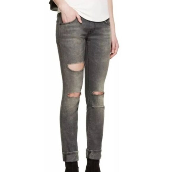 R13‎ Distressed Skate Skinny Jeans SZ 25 NWT - Picture 1 of 9